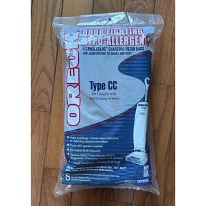 NEW ORECK XL Type CCPK80F Hypo-Allergenic Charcoal Vacuum Bags 8 in Pack